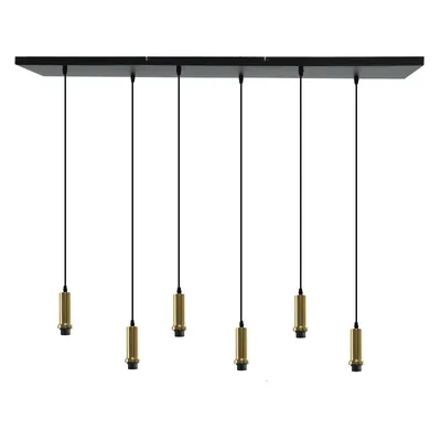 Produktbild von Olucia - RIKA - Pendelleuchte - Gold/Schwarz - 6 Lampen