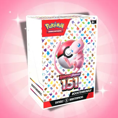 Produktbild von Pokémon Karmesin & Purpur 151 Booster Bundle Deutsch – 6 Boosterpacks mit je 10 Karten