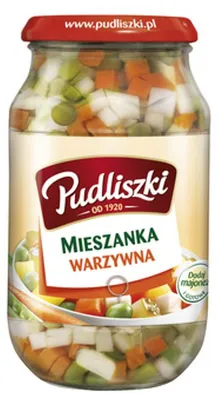 Produktbild von Pudliszki Gemüsemischung, konserviert, im Glas, 450 g