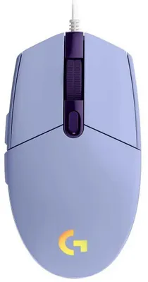 Imagen del producto de Ratón para juegos Logitech G203 LIGHTSYNC - Ratón - óptico - 6 botones - con cable - USB - color lila - para el PC de juegos completo Epic a125