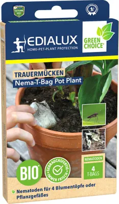 Produktbild von Edialux Nematoden T-Bag Pot Plant gegen Trauermücken 4 Pads