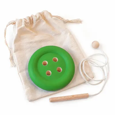 Obrázok produktu pre Drevená hračka Ulanik – gombík, zelená