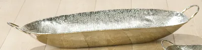 Produktbild von Gilde Alu Dekoschale 27 x 64 x 12 cm mit Griff 65916