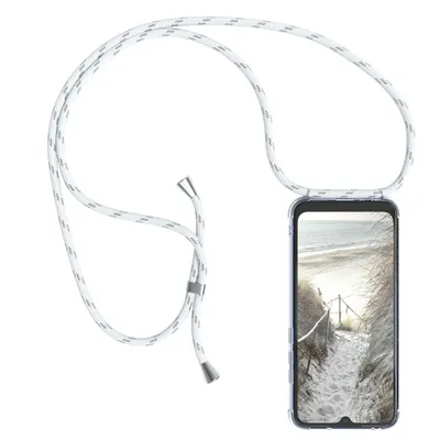 Produktbild von EAZY CASE Handykette kompatibel mit Xiaomi Redmi Note 8T, Handyhülle mit Umhängeband, Handykordel, Schutzhülle Clear, Band in Weiß