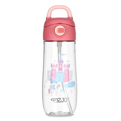Produktbild von 4FIZJO 550 ml Kindertrinkflasche, Tritan, auslaufsicher, mit Griff, bunt für Schule, Sport, Reisen