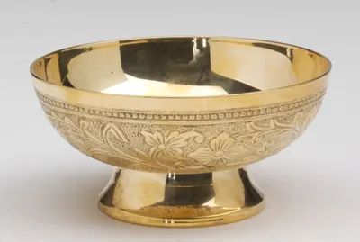 Produktbild von Räucherschale, Weihrauchschale "Blume" (Außenseite) Messing Gold Ø 13 cm für Räucherkohle