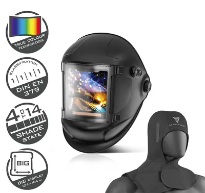 Produktbild von STAHLWERK Automatik Schweißhelm TITAN 1/1/1/1 Schweißschild mit Schweißhaube