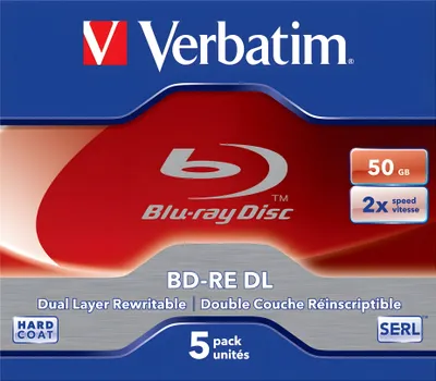 Immagine prodotto di Verbatim BD-RE DL 50GB 2 x 5 Pack Jewel Case 5 pz
