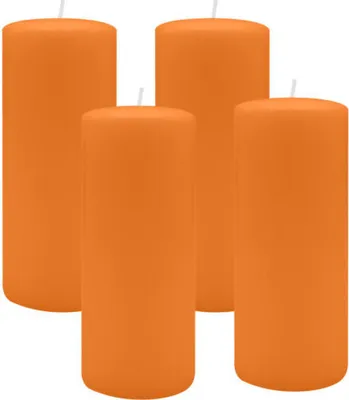 Produktbild von 4er Set Adventskranzkerzen Mango Orange Ø 40 x 200 mm