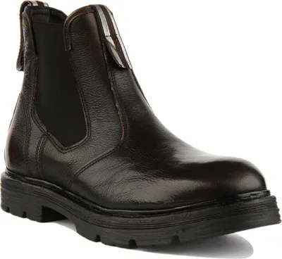 Produktbild von Replay Embry Herren Leder Chelsea Stiefel Dunkelbraun – 8 Großbritannien - 42 EU - 9 US / Dunkelbraun