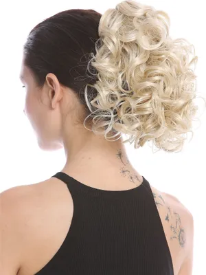 Produktbild von WIG ME UP Zopf Pferdeschwanz Voluminös Gelockt Kurz Lichtblond MKB-22-V-88