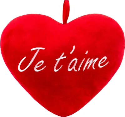 Image de BRUBAKER Cœur en peluche Je T'Aime rouge 32 cm
