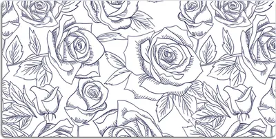 Produktbild von Schreibtischmatte Tischunterlage 90x45 cm Mauspad - Blaue Rosen