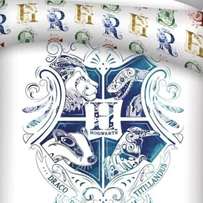 Obrázok produktu pre Súprava detskej posteľnej bielizne Harry Potter - obliečka na prikrývku 140x200 cm a obliečka na vankúš 63x63 cm