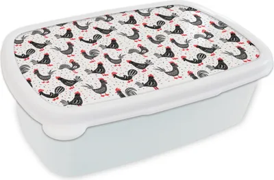 Obrázek produktu pro KitchenYeah® Lunch Box Box na oběd 17x11 cm Vzor - Kuře - Pták Dětský box na oběd - Box na oběd - Děti - Sendvičový box - Školní box - Boxy na oběd