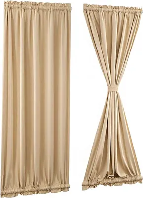 Produktbild von Paneelvorhang Beige, 1 Stück, 137 x 183 cm, schalldämmend, UV-Schutz, für französische Tür