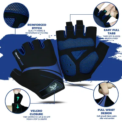 Imagen del producto de Guantes de bicicleta de media punta, transpirables, antideslizantes, para hombre y mujer