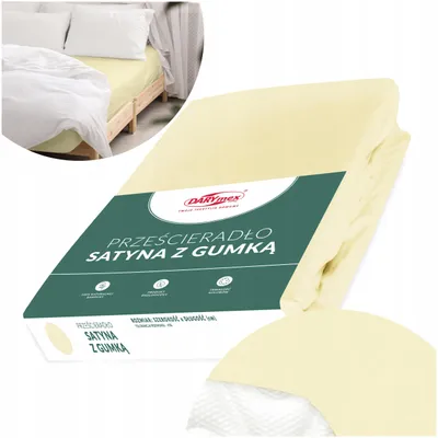 Produktbild von Darymex Spannbettlaken Satin Baumwolle mit Gummizug 180x200 cm