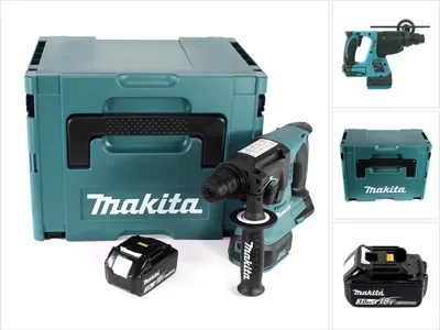 Immagine prodotto di Trapano a percussione a batteria Makita DHR 242 F1J 18V 2.0J SDS-plus Brushless + 1x batteria ricaricabile 3.0Ah + Makpac - senza caricabatterie