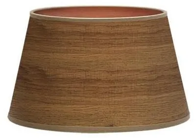 Lampenkap E27, dunkles Holz, 20 x 15 x 12,5 cm
