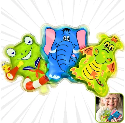 Produktbild von LisaCare Kältekompressen - Kalt-Warm-Kompresse Kühlpads Kinder - Kinder Kompressen - Warmkompresse/Kaltkompresse - 3er Set Kühlkompressen