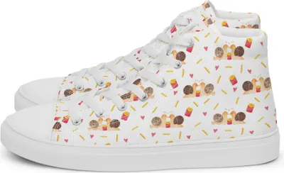 Produktbild von Mr. & Mrs. Panda Hohe Sneaker Schnecken Liebe Größe 44 - Weiß - Geschenk, Turnschuhe Damen, Stoffsneaker, Zufrieden, Paar, Pärchen, glücklich, Verliebt, Damenschuhe