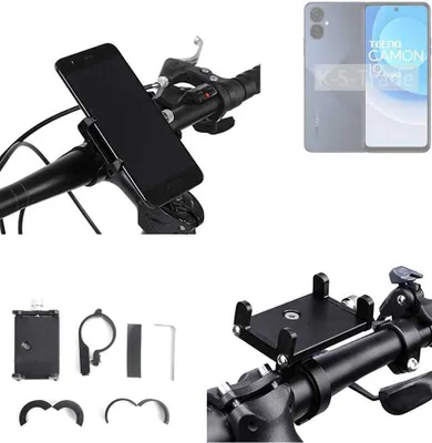 Produktbild von K-S-Trade Handyhalterung für das Fahrrad kompatibel mit Tecno Camon 19 Neo Halter Lenkstange Fahrradhalterung Motorrad Bike Mount Befestigung