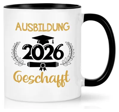 Image de Tasse à café "Formation 2026", cadeau, céramique, noire, 320 ml