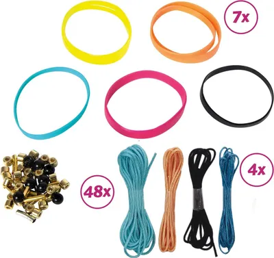 Produktbild von Lena Wrappy Bands, Armbänder-Bastelset für Kinder, 6 Jahr(e), Mehrfarbig