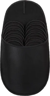 Produktbild von ONVAYA® ABS Gästepantoffel | Schwarz | 6er Set | Antirutsch Sohle | Hausschuhe | Filzpantoffel | Gr. 36-45 Gästehausschuhe