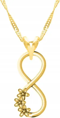 Produktbild von Goldene Unendlichkeitskette aus 925er Silber