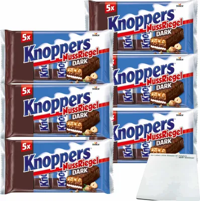 Produktbild von Knoppers Riegel Dark 6er Pack (6x200g Packung) + usy Block