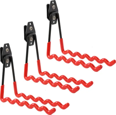 Produktbild von Set 3 Stck. Werkzeughaken von BOTLE für Qbrick Koffer-System  für Werkzeuge, Wellenform 19 cm, stabil mit PVC, für Garage Werkstatt Haken für Handsäge und Gartensäge, Doppelhaken, Tragkraft bis 30 kg