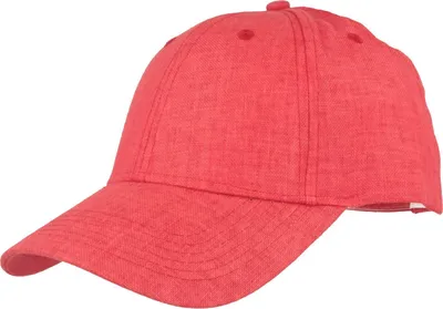 Damen Baseball-Cap aus Leinen und Baumwolle von Fiebig in rot