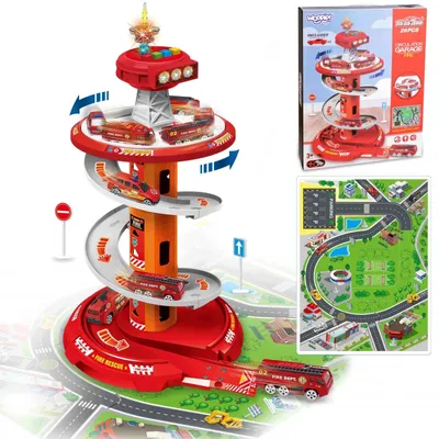 Obrázok produktu pre WOOPIE Špirálová dráha Garáž pre autá 3 ks.