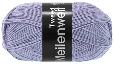 Produktbild von Lana Grossa MEILENWEIT 100 g TWEED 4-fach Sockenwolle mit Tweed-Noppen 420 m Farbe 180 - Blaulila