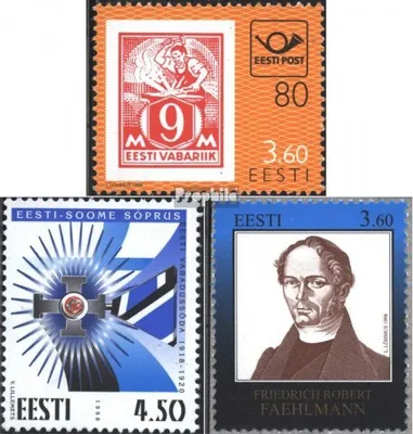 Produktbild von Briefmarken Estland 1998 Mi 334,335,338 (kompl.Ausg.) postfrisch Post