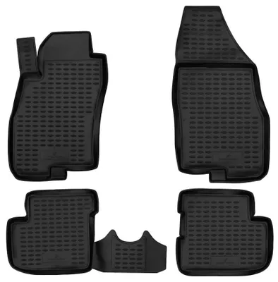 Produktbild von WALSER XTR Gummi Fussmatten Auto für Fiat Grande Punto 2005 - 2009, 100% passgenaue Auto Fußmatten, robuste Universal Fußmatte Auto, Gummimatten Auto, Auto Fussmatten Gummi