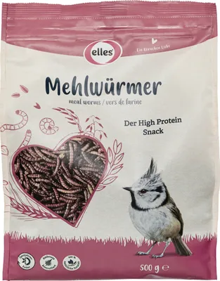 Produktbild von Elles Wildvogelfutter Mehlwürmer 500 g