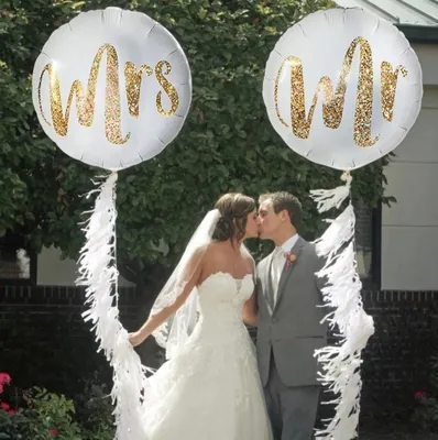 Produktbild von CHPN - Folienballon - Hochzeit - Mr & Mrs Ballon - Hochzeitsballon - Heiraten - Ballon zur Hochzeit - Luftballons - Folienballons - 1 Paar