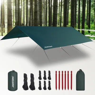 Produktbild von Jaicom Tarp Wasserdicht Camping Zeltplane Ultraleicht UV-Schutz 3x4 m