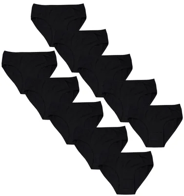Produktbild von TupTam Mädchen Slips mit Aufdruck 10er Pack, Farbe: Schwarz, Größe: 164-170