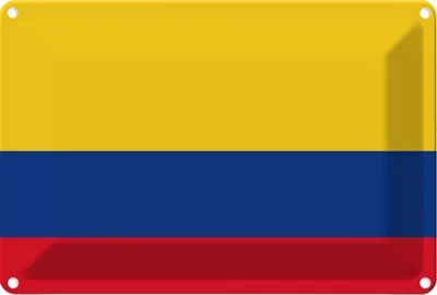 Produktbild von vianmo Blechschild 12x18 cm Kolumbiens Colombia Flagge Fahne Wappen