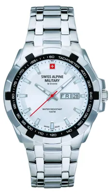 Produktbild von Swiss Alpine Military by Grovana Herren Armbanduhr Star Fighter 41 mm Armband Edelstahl 7043.1132