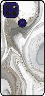 Produktbild von Smartphonica Telefon Fall geeignet für Motorola Moto G9 Power mit Marmor-Druck - TPU zurück Abdeckung Fall Marmor-Design - Silber