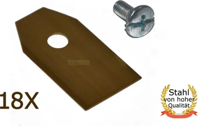 Obrázok produktu pre 18 X 3,5 cm titánové nože pre robotické kosačky Herkules G-Froce, Telsing 1000 1500 2000