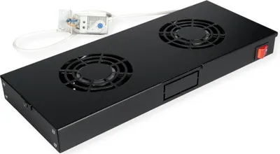 Produktbild von ROLINE 19-Zoll Lüftereinheit 2 Lüfter, Thermostat schwarz