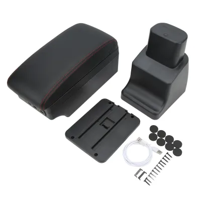 Imagen del producto de Caja para reposabrazos, caja de almacenamiento para la consola central, caja con reposabrazos para la consola central, caja de almacenamiento central, reposabrazos interior, caja organizadora de almacenamiento interior