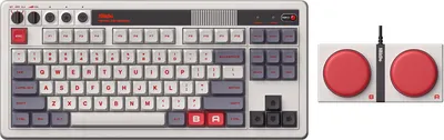 Immagine prodotto di Tastiera meccanica retrò 8BitDo (edizione N) + doppio pulsante Super - Regno Unito