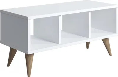 Zdjęcie produktu dla Stolik kawowy Nona, biały, 80 x 35 x 38 cm